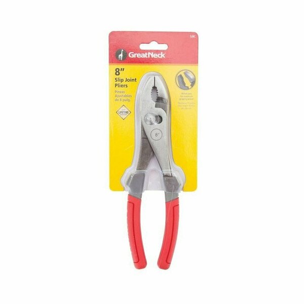 Great Neck PLIER 8IN CHROME VINYL GRIP SJ8C